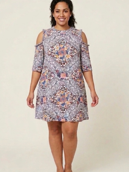 Xhilaration Tops - Tunic Mini Dress Cold Shoulder Boho Hippie In Petal Size XXL XHILARATION NWT